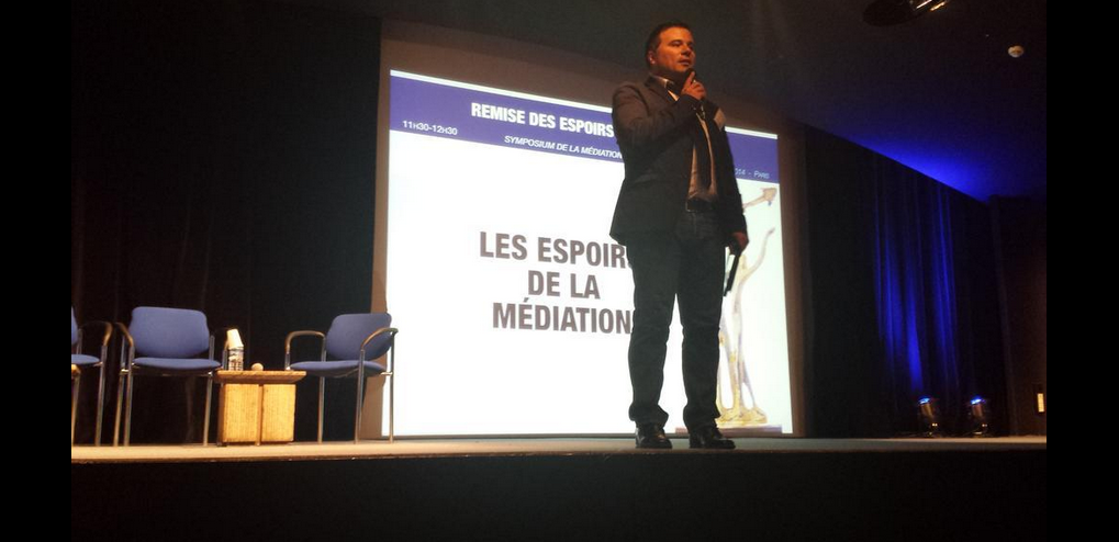 Antonio pour la remise des Espoirs de la médiation professionnelle