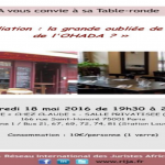 Table-ronde du RIJA sur la médiation dans l’espace OHADA, le 18 mai 2016 à Paris