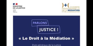 Etats Généraux de la Justice : Atelier Droit à la médiation
