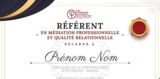 Certification de Référent en médiation professionnelle et qualité relationnelle